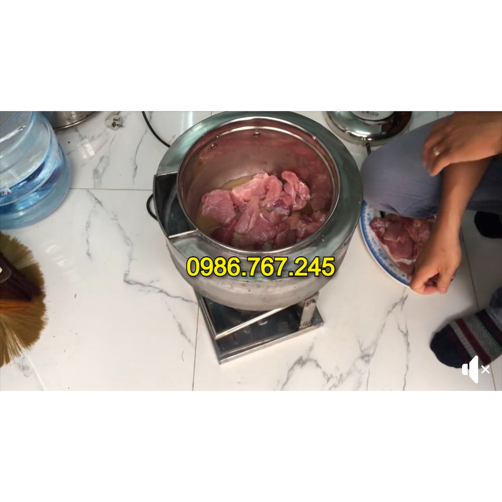 Máy xay giò công nghiệp, máy quết thịt phết thịt làm giò sống, chả lụa