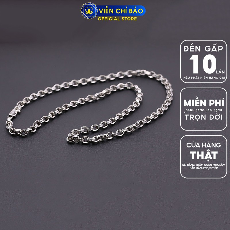 Dây chuyền bạc nam họa tiết chất liệu bạc Thái 925 khỏe khoắn nam tính thương hiệu Viễn Chí Bảo D100036
