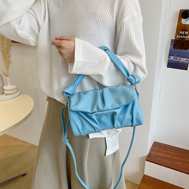 Túi Đeo Chéo Hình Đám Mây Màu Trơn Đơn Giản Thời Trang Cho Nữ
