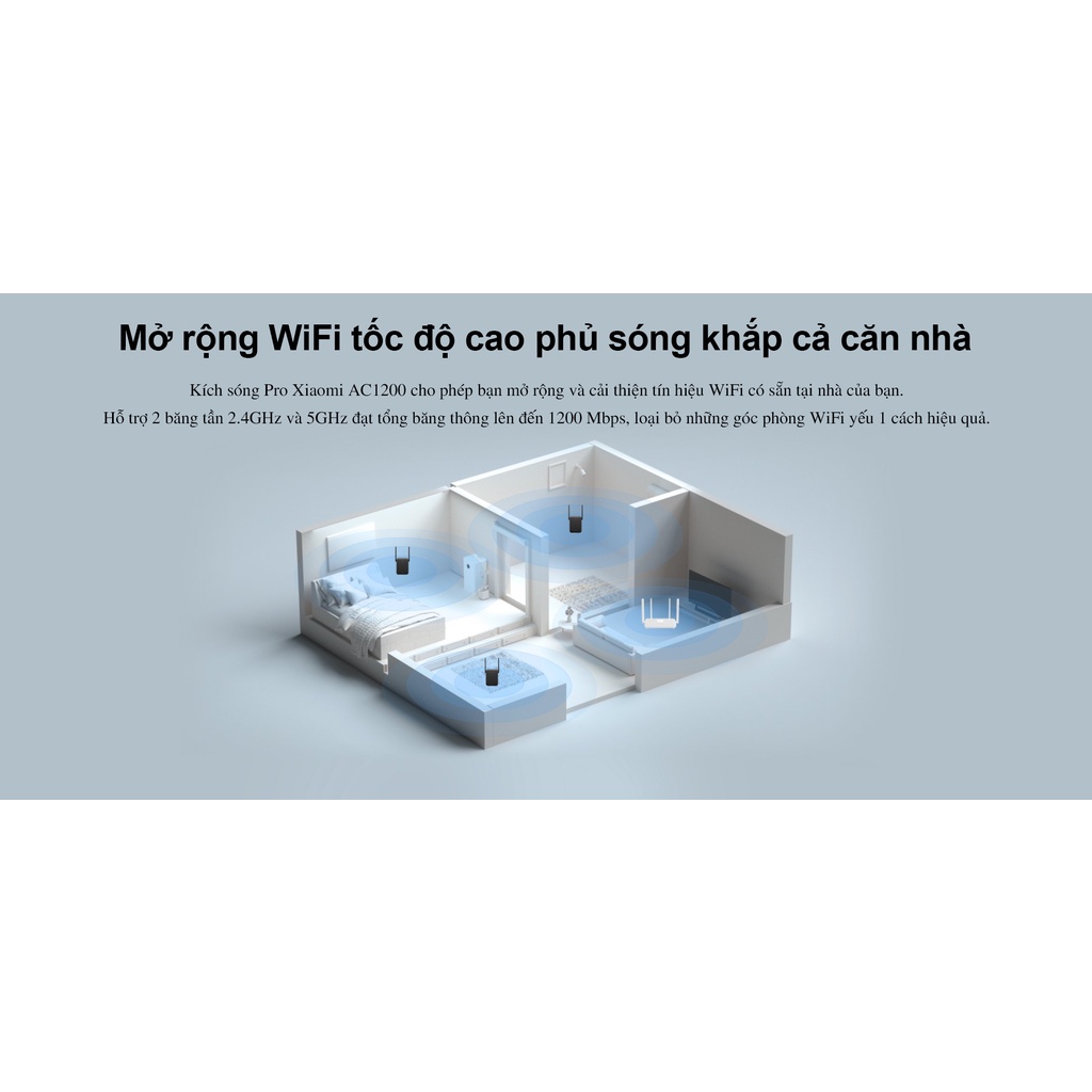 Kích sóng wifi XMAC1200 Mi wifi range extender bản Quốc Tế