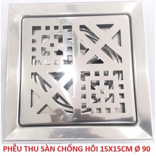 Phễu thoát sàn inox100%, chống mùi hôi tuyệt đối, chống côn trùng thoát nước nhanh