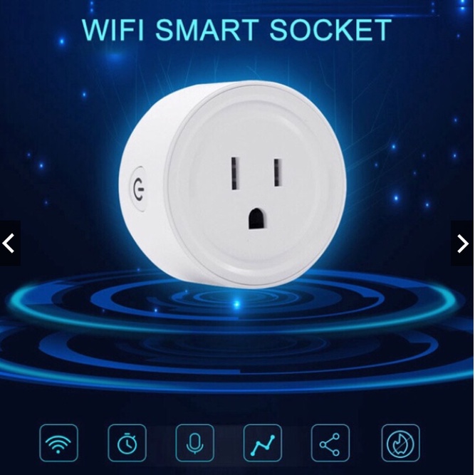 Ổ Cắm Điện Thông Minh Kết Nối Wifi Điều Khiển Từ Xa, APP Tuya hoặc Smart Life. 100v 220v-10A