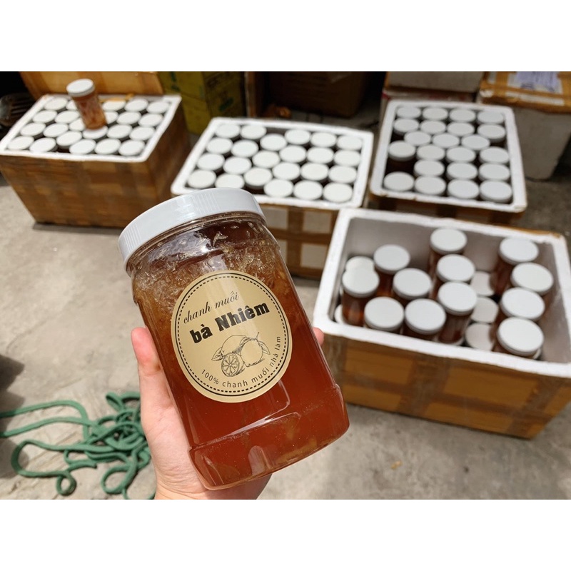 Chanh muối bà Nhiêm - chanh vàng muối thơm ngon không đắng hũ 1kg