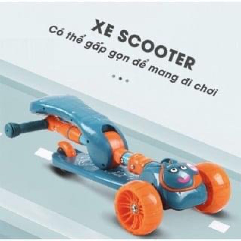 XE TRƯỢT SCOTTER 3 TRONG 1 CÓ GHẾ NGỒI ĐÈN NHẠC MÃ 811