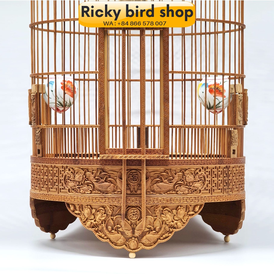 Lồng chim tre, Hwamei bird cage - Fish design