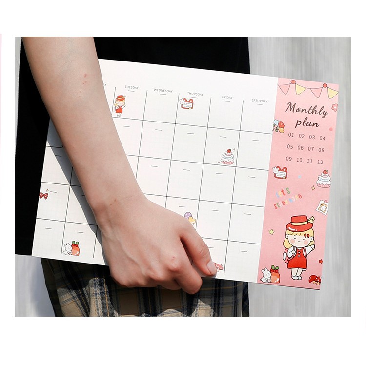 Set 48 Bảng Kế Hoạch Hàng Tuần, Giấy Ghi Chú, Planner Siêu Xinh [Xinh Lắm Cơ Í]