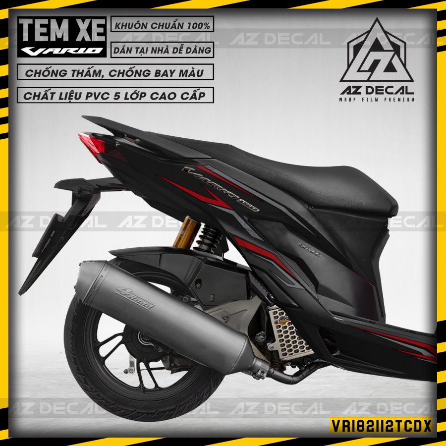 Tem Rời Dán Xe Vario/Click 125 150 Độc Đáo | VR182112TC | Decal Chế Dán Xe Máy Chống Nước, Bền Màu