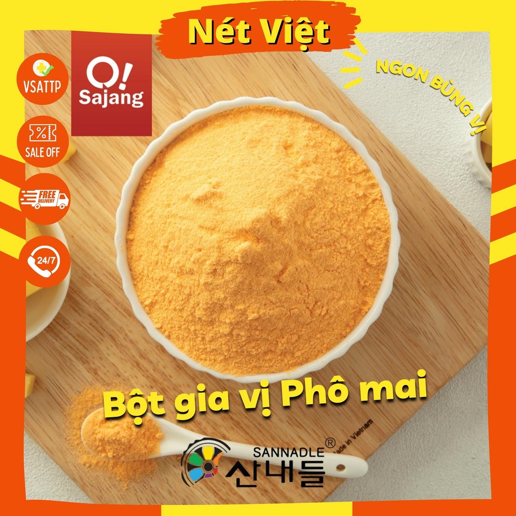 Bột Phô Mai Lắc Hàn Quốc, Bột Gia Vị Phô Mai O’sajang Nâng Tầm Cho Món Khoai Tây Lắc Kfc, Khoai Lang Lắc Tokbokki Chiên