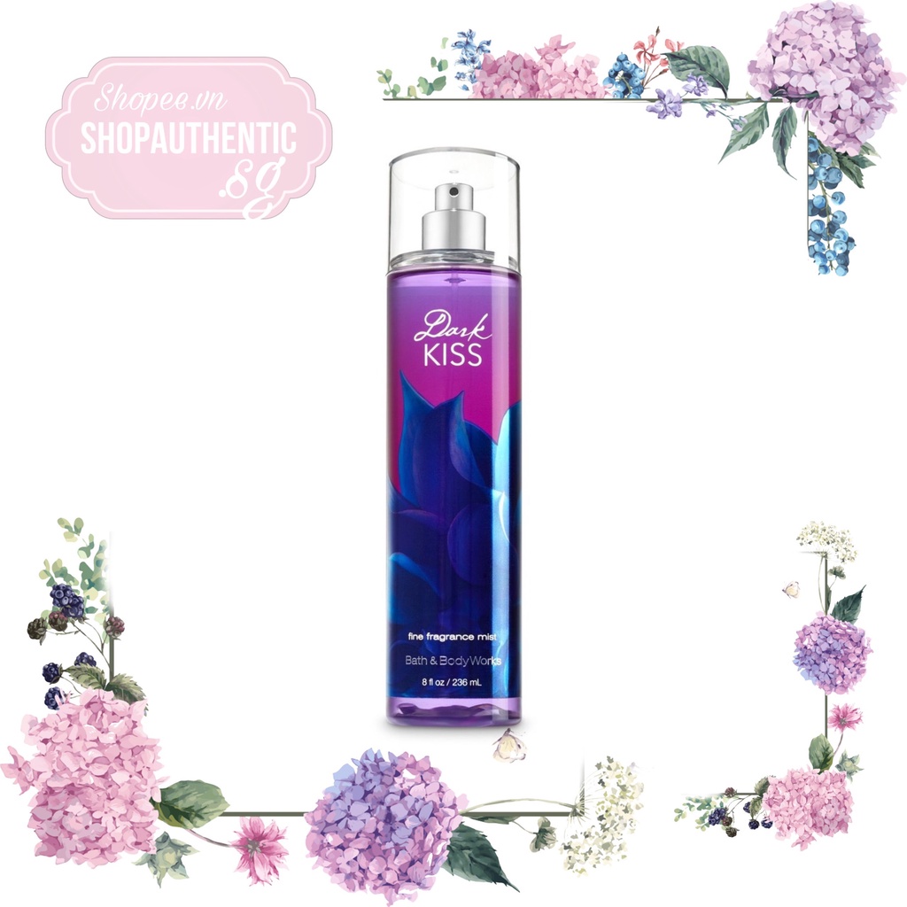 Xịt thơm Bath & Body Works Fine Fragrance Mist hương Dark Kiss 30ml/50ml/100ml