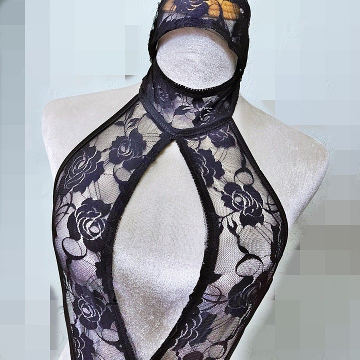 Bộ đồ ngủ kèm che mắt sexy ren liền quần chip