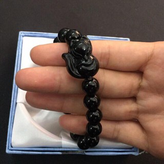 Vòng tay mắt mèo mix hồ ly đen