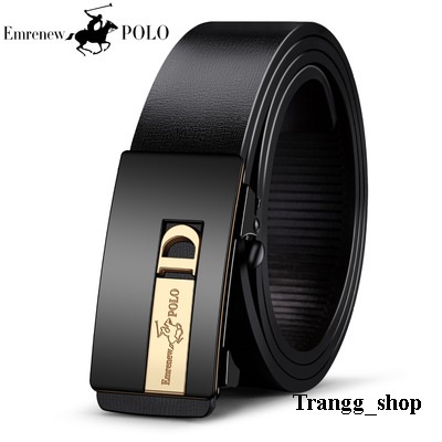 Thắt Lưng Nam Da Bò Cao Cấp Emrenew Polo 2 Lớp Full Hộp Đựng Mặt Khóa Hợp Kim