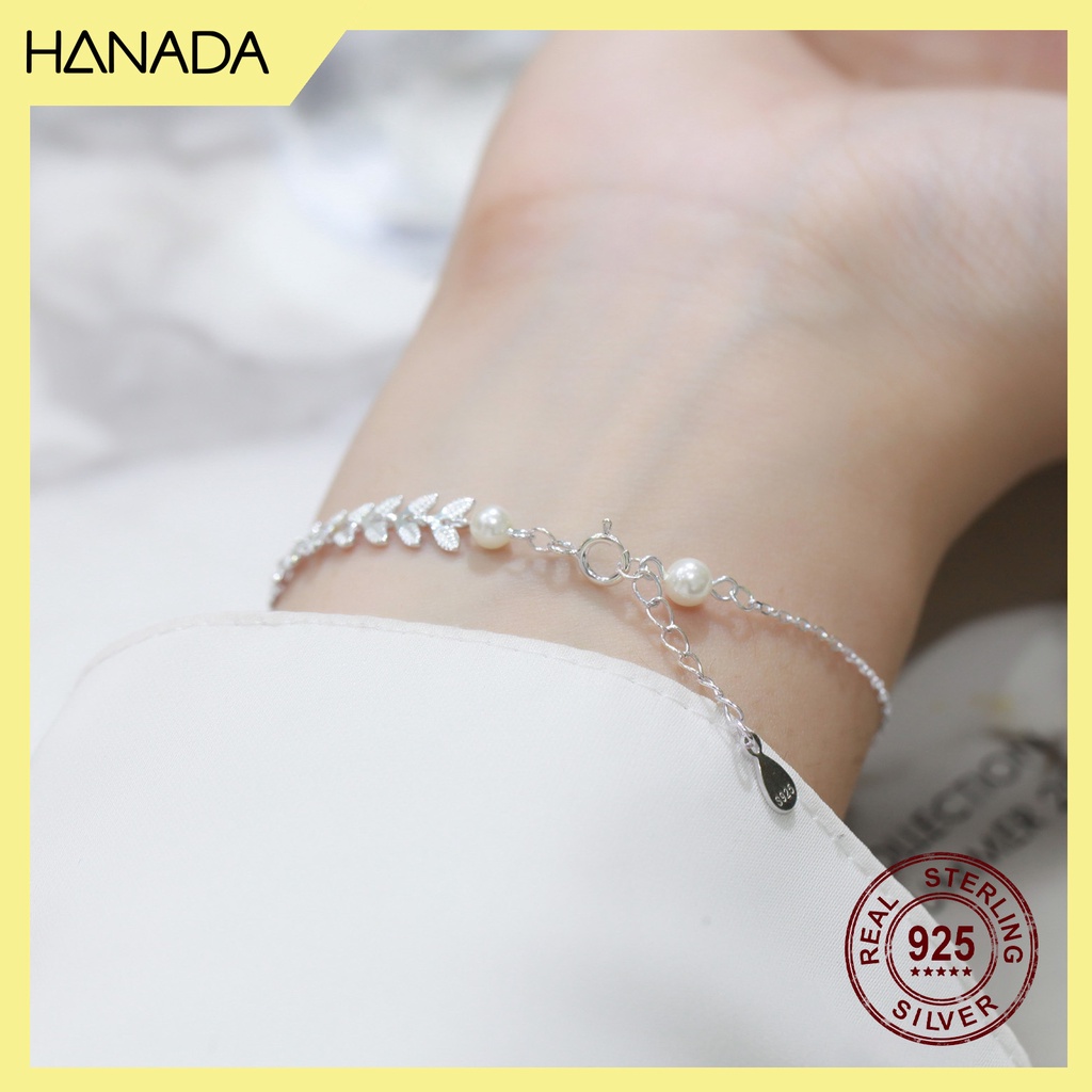 Lắc Tay Bạc 925 Hanada N34.B.P.s.360.0597 Lá Nguyệt Quế F14