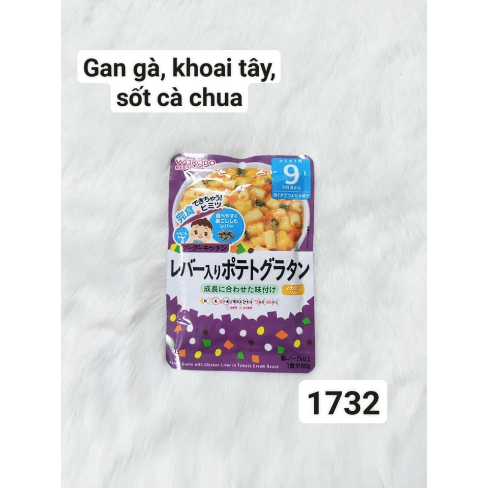 Cháo ăn dặm Wakodo Nhật Bản đủ vị cho bé gói 80g