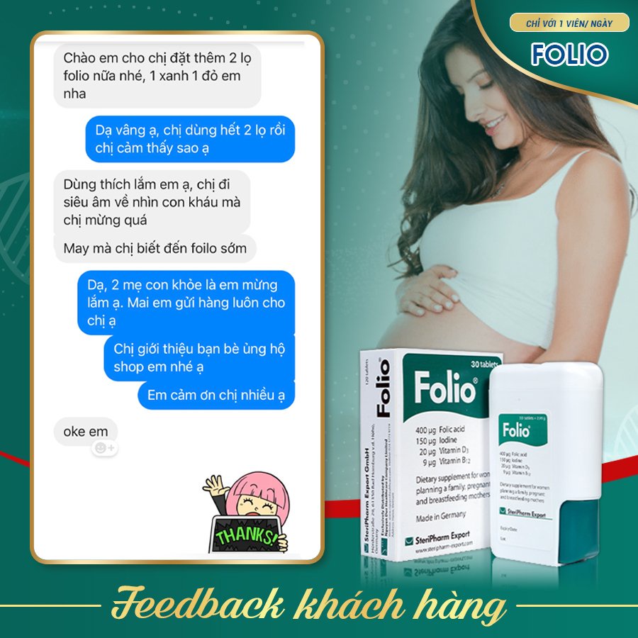 Combo Bé khỏe Mẹ vui gồm 1 Folio bổ bầu + 1 chống nghén Nausema