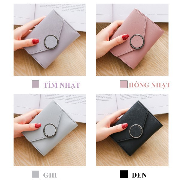 Ví nữ gấp 3 ngắn cầm tay mini cute dễ thương nhỏ gọn bỏ túi thời trang giá rẻ VD111