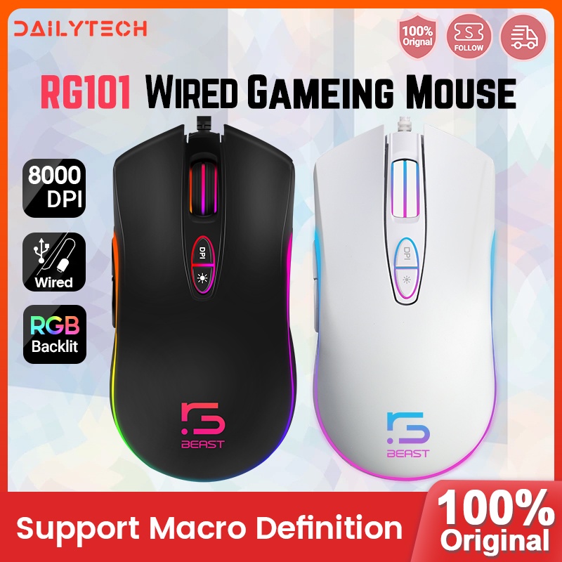 Chuột E -Sports RG101 RGB 8000DPI Chuột trò chơi có dây có thể điều chỉnh