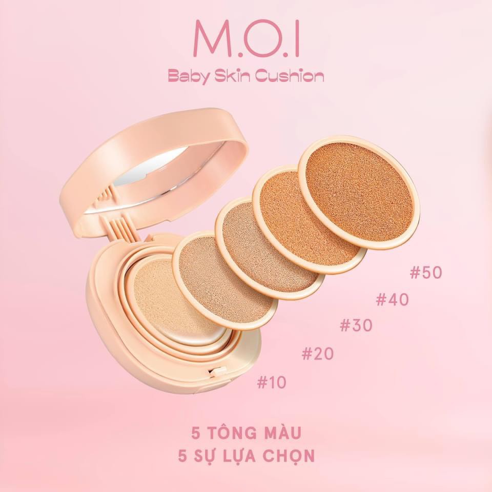 Phấn Nước Hồ Ngọc Hà 5M Baby Skin Kiềm Dầu Che Khuyết Điểm Tạo Khối Mẫu Mới 2021