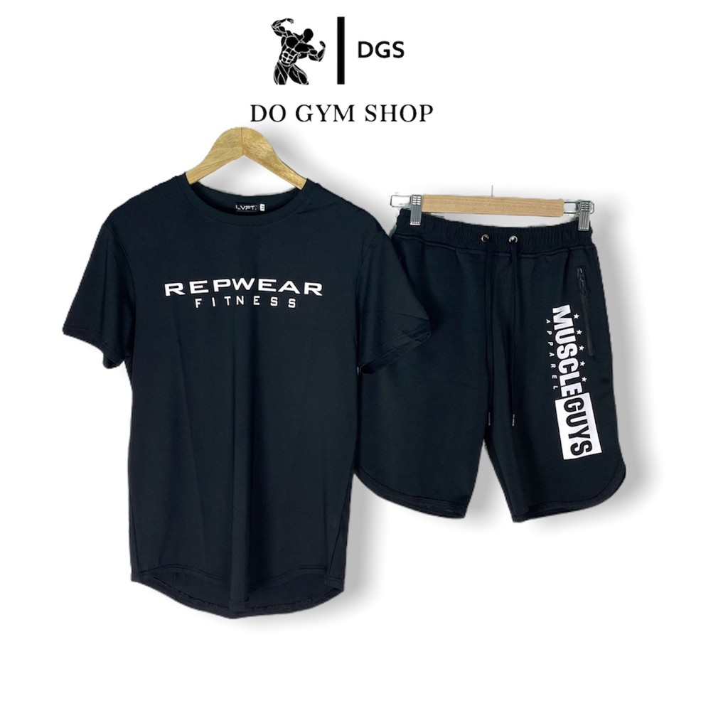 Bộ thun nam tập gym chơi thể thao DO GYM SHOP thun lạnh thoáng mát thoải mái chơi thể thao mặc nhà chạy bộ