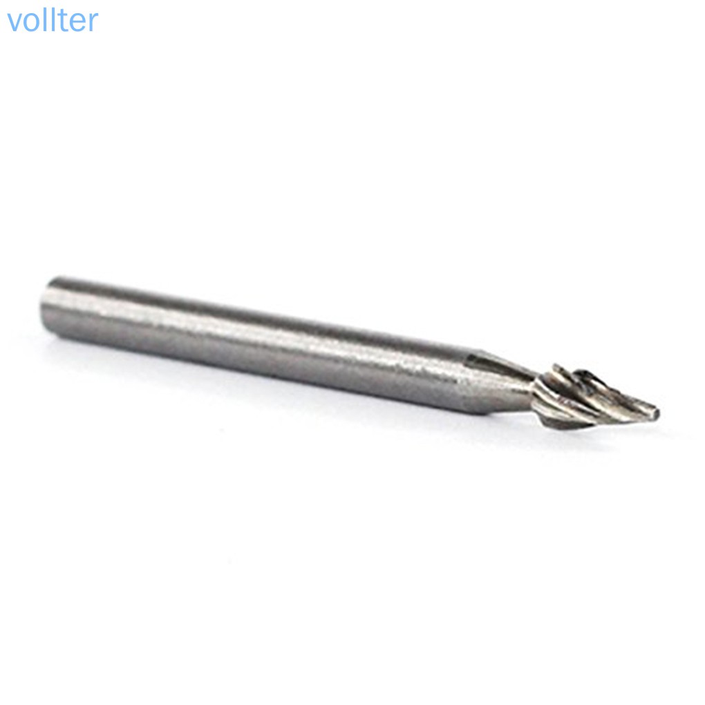 VOLL 6PCS HSS Rotary Multi Tool Burr Routing Router Bit Mill Cutter Attachment Compatible for Dremel