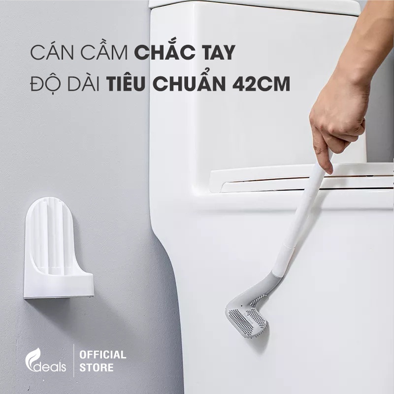 Chổi Cọ Bồn Cầu Toilet, Nhà Vệ Sinh Silicon Cao Cấp ECODEALS - Thiết kế độc đáo, tiện dụng - Bảo hành 1 tháng