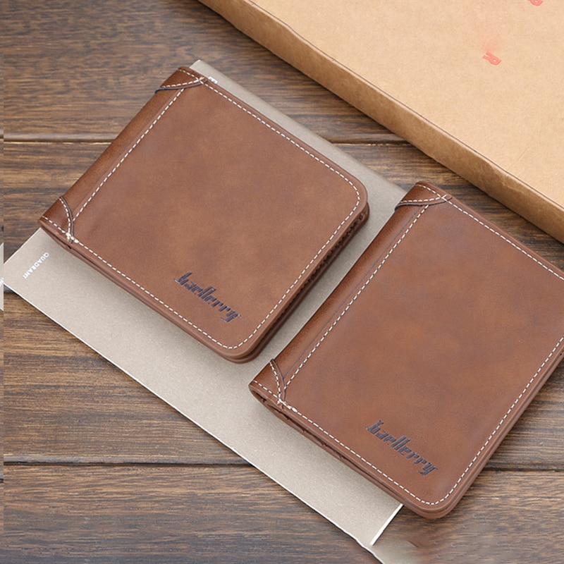 Wemitom Vintage Men Leather Brand Luxury Wallet Leather Short Slim Male Ví tín dụng Chủ thẻ tín dụng Coin Pocket