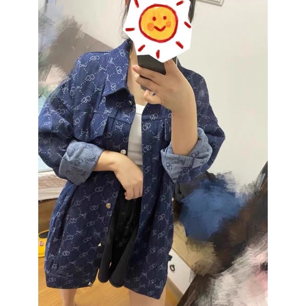ÁO KHOÁC JEAN HOẠ TIẾT OVERSIZE