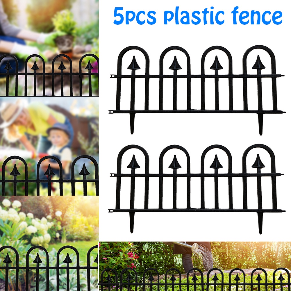 Set 5 Hàng Rào PP Linh Hoạt Không Có Viền Sắt Hàn Trang Trí Cho Sân Vườn