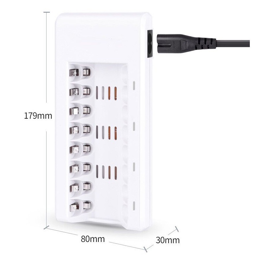 8 Slots Charger for AA/AAA Ni-MH/ Ni-Cd Rechargeable Battery