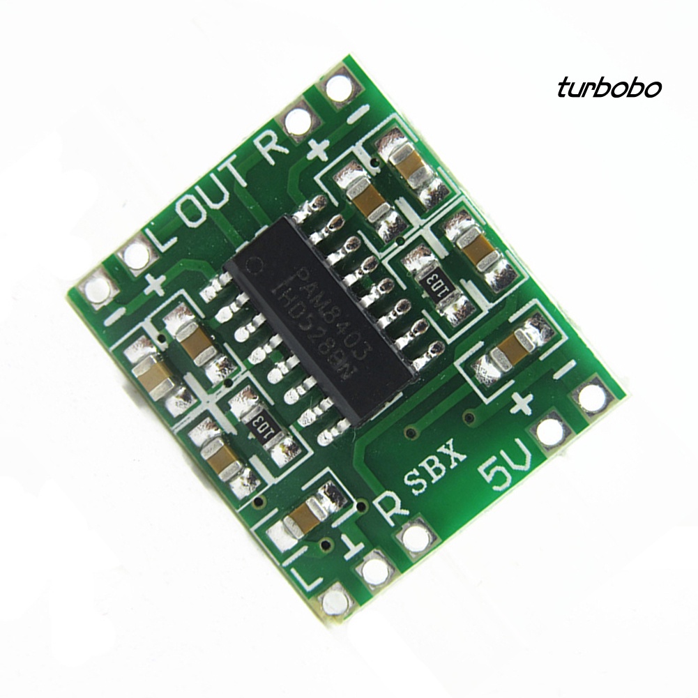 Bảng Mạch Khuếch Đại Âm Thanh Kỹ Thuật Số Turbobo 2x3W Class D PAM8403 2.5-5V USB