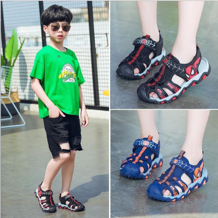 Giày sandal bít mũi bé trai người nhện spiderman siêu hot 2021 hàng Quảng Châu