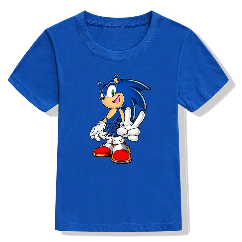 Áo Thun Tay Ngắn In Hình Sonic The Hedgehog