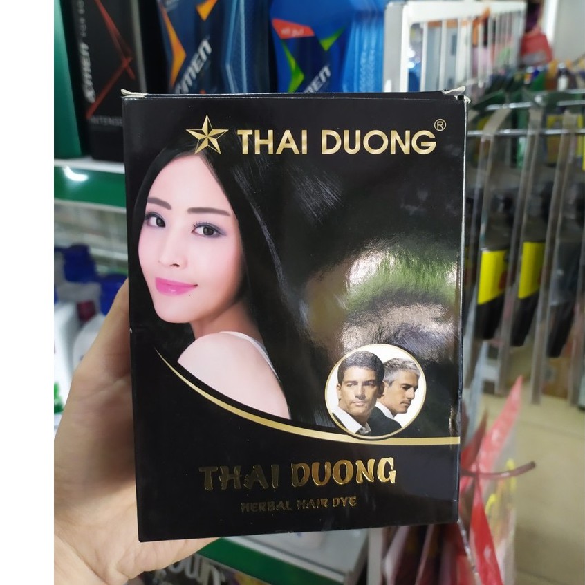 NHUỘM TÓC DƯỢC LIỆU THÁI DƯƠNG GÓI 10g (MÀU ĐEN)