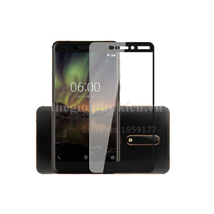 Kính cường lực 5D cho Nokia 6 2018 full toàn bộ màn hình