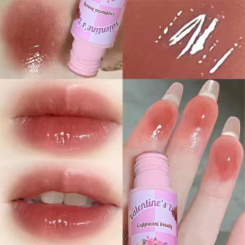 Son Môi Bóng Dưỡng Ẩm Hiệu Ứng Gương Thiết Kế Hình Động Vật Dễ Thương