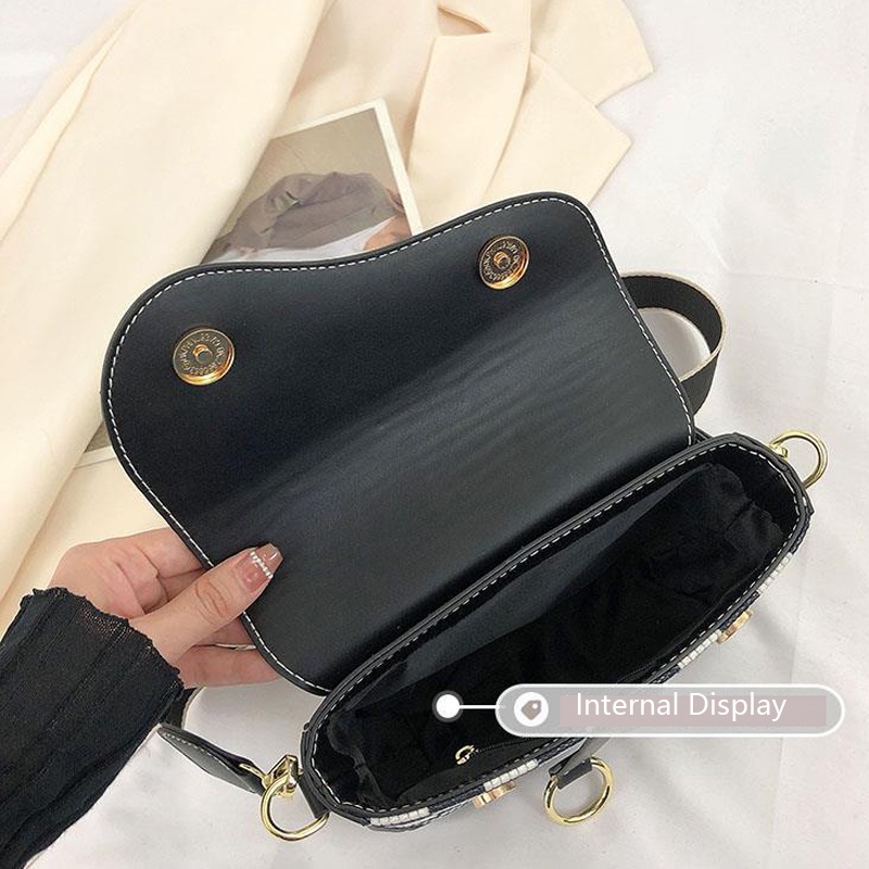 Túi Đeo Chéo Họa Tiết Caro Thời Trang Dễ Phối Đồ Cho Nữ