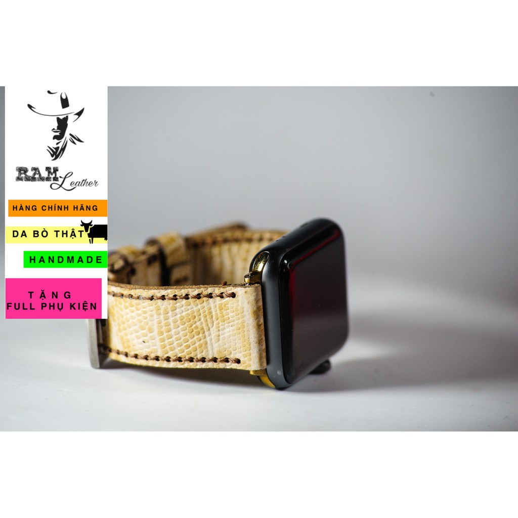 Dây đồng hồ da bò thật cao cấp RAM Leather classic 1926 - tặng khóa chốt và cây thay dây