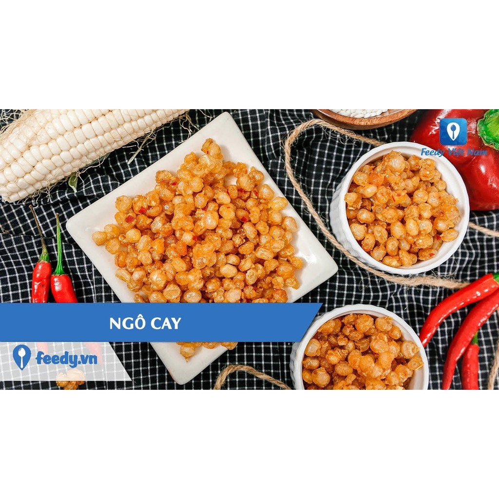 Ngô giòn xóc mắm cay - Ngô cay gói 500gram - Loại đặc biệt, hàng mới về siêu giòn, thơm ngon