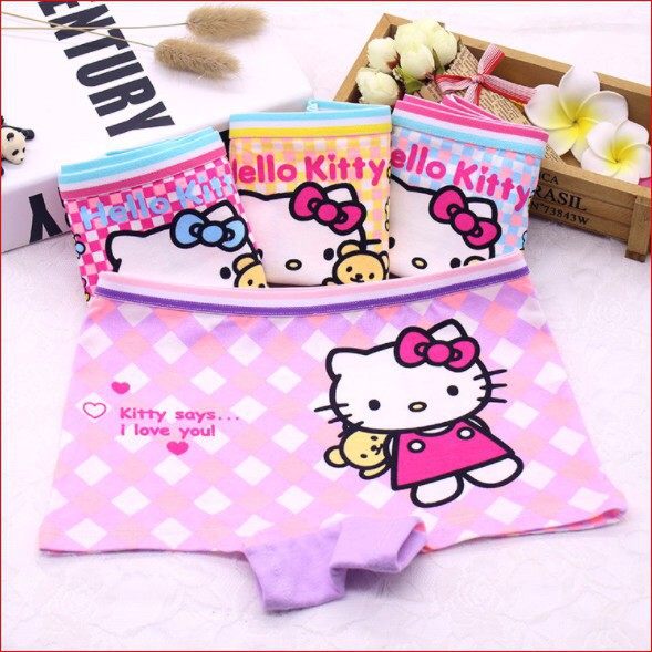 Set 5 Quần Chip Đùi Bé Gái Hoạ Tiết Hello Kitty LD11