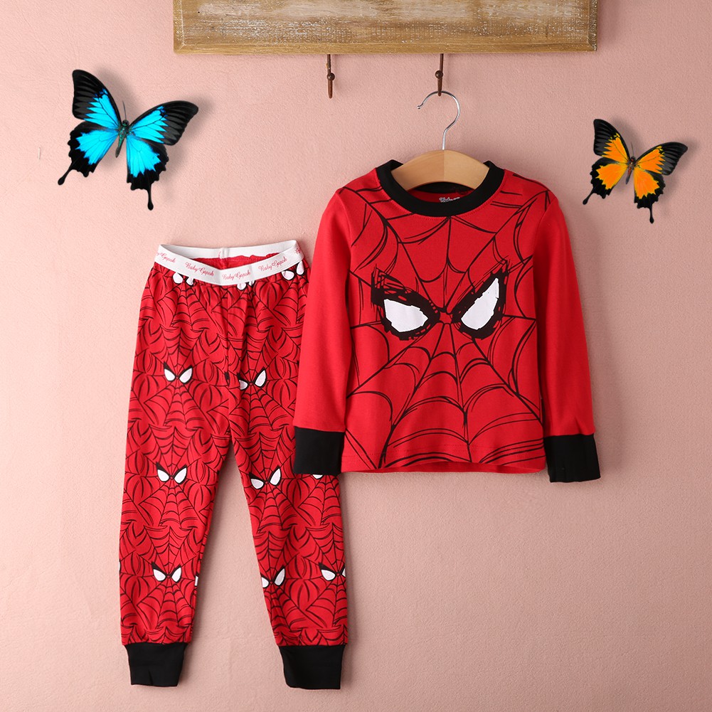 Bộ quần áo ngủ dài tay phong cách người nhện cho bé trai