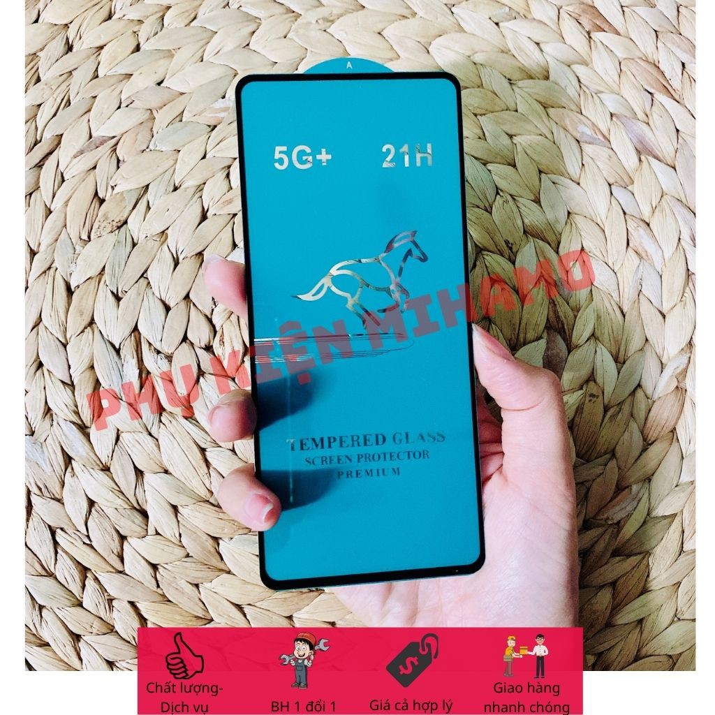 Kính Cường Lực Samsung A72 🎁Quà Tặng 🎁 Full 5G+ độ cứng 21H Chống bám nước, Hạn chế bám vân tay [MIHAMO]