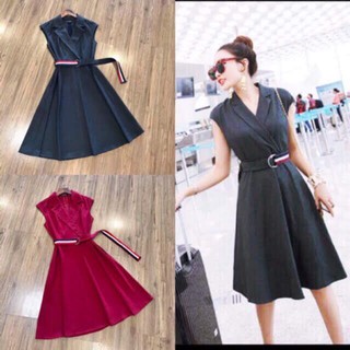 Đầm cổ vest Topshop cao cấp phom chuẩn đẹp còn size S 52-55kg