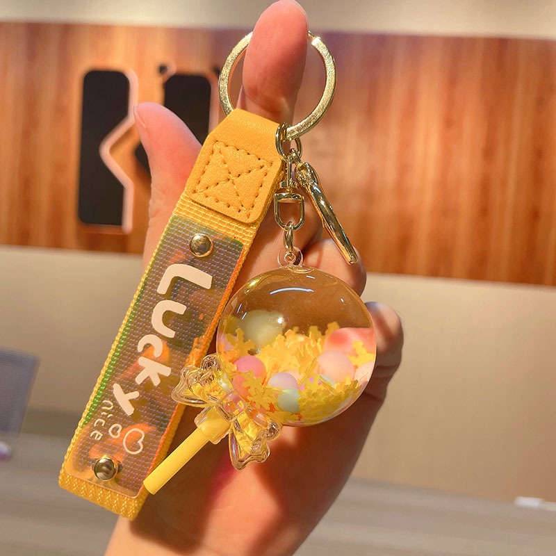 Móc Khóa Hình Kẹo Mút Màu Cầu Vồng Xinh Xắn