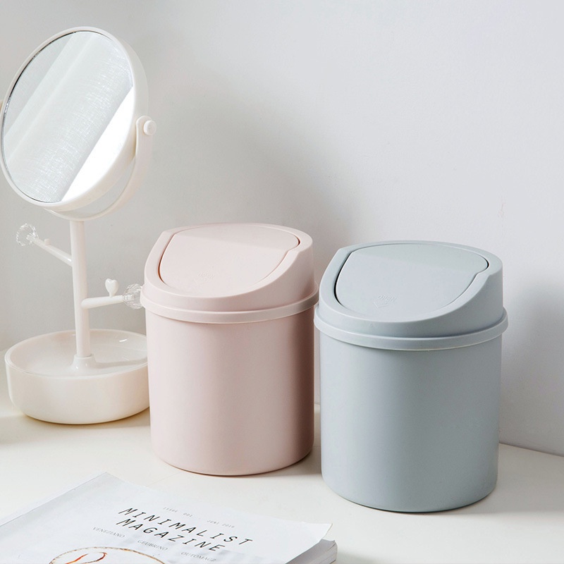Thùng Đựng Rác Mini Chống Rơi Thời Trang Dành Cho Phòng Tắm / Văn Phòng