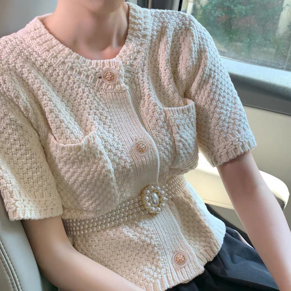 YIYU Thắt lưng co giãn đính ngọc trai nhân tạo hình hoa thanh lịch sang trọng cho nữ