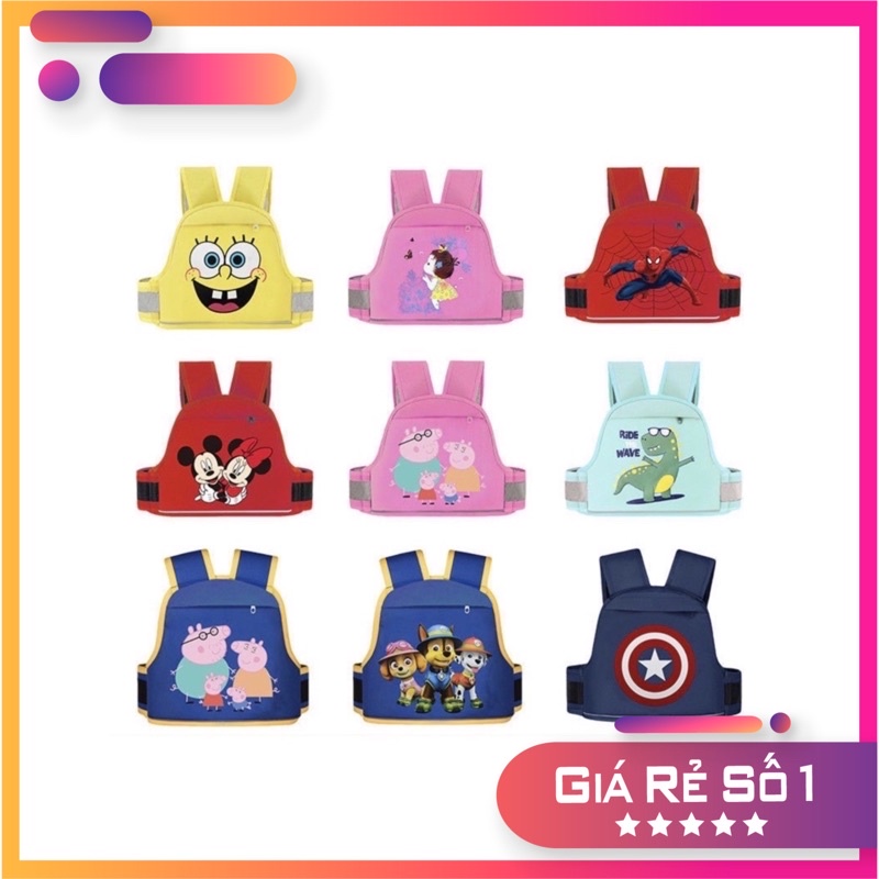 Đai đi xe máy cho bé 1-5 tuổi đeo vai, thắt lưng, đai ngực