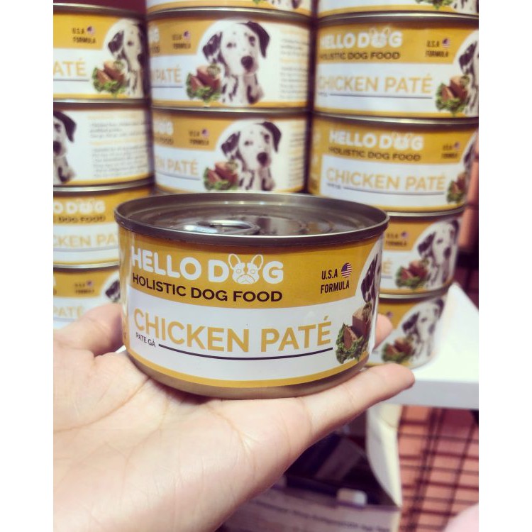 Pate lon Hello cho mèo, chó 190g