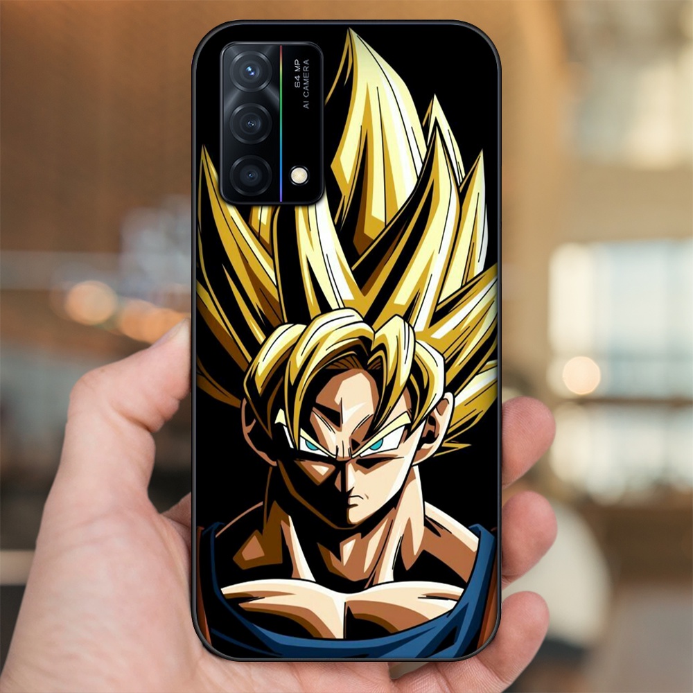 Ốp lưng Oppo K9 viền đen in hình Goku Dragon Ball