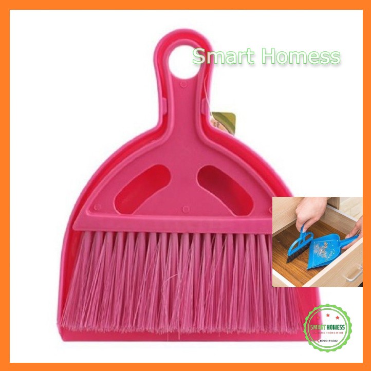 Bộ chổi và xẻng quét văn phòng/quét máy tính/bàn phím - quét bàn thờ - chổi quét bụi kèm ki hốt rác mini