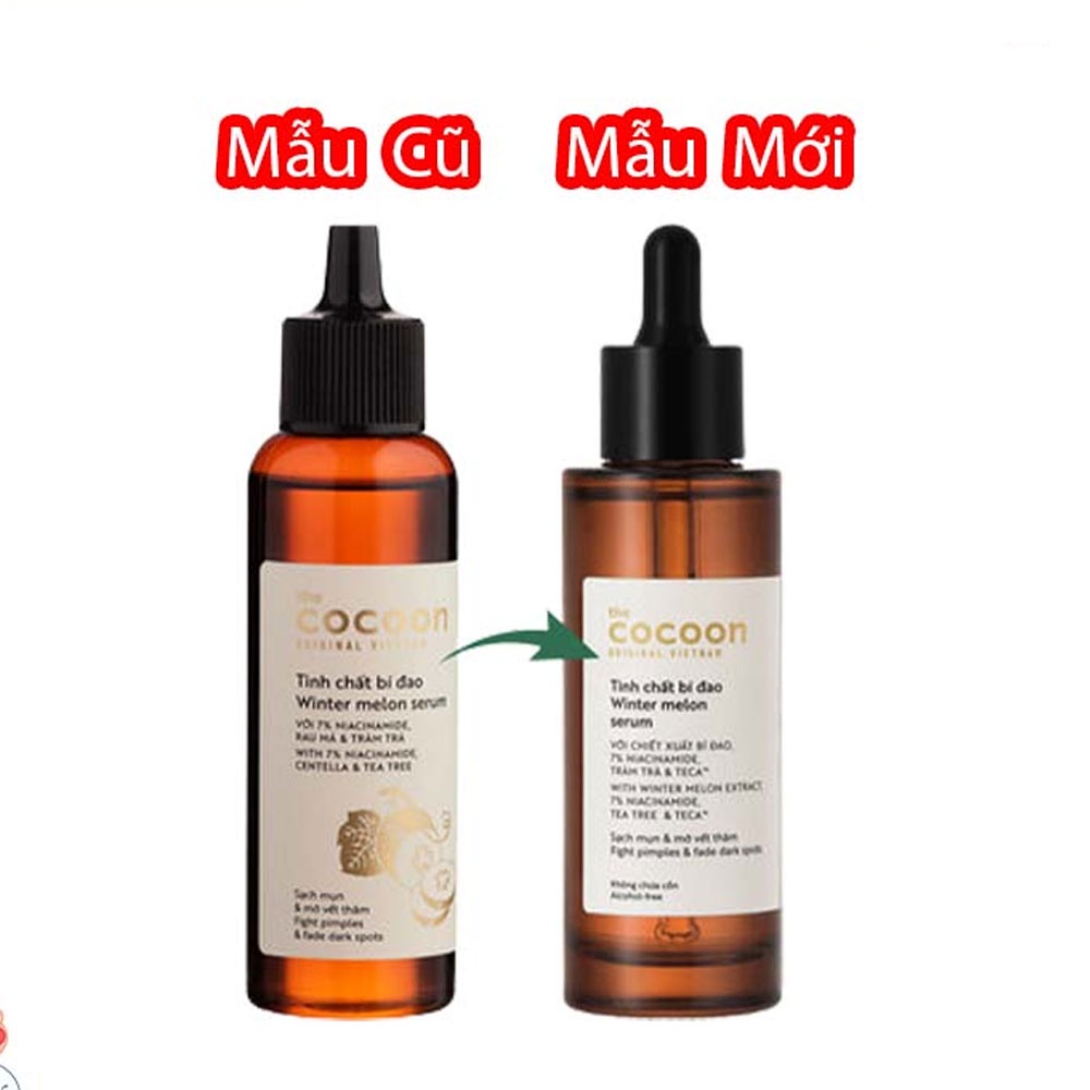 Bộ tinh chất bí đao cocoon 70ml + Dung Dịch Chấm mụn bí đao cocoon 5ml